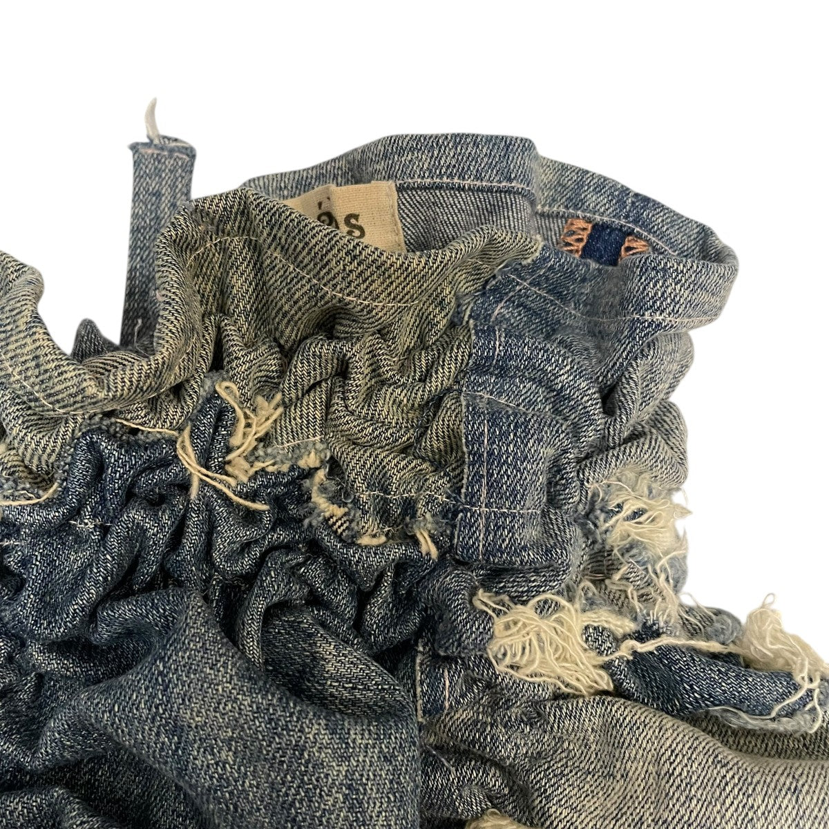 eLhs earthloving handstore upcycling denim bustierビスチェ 古着・中古-3枚目のアイテム画像