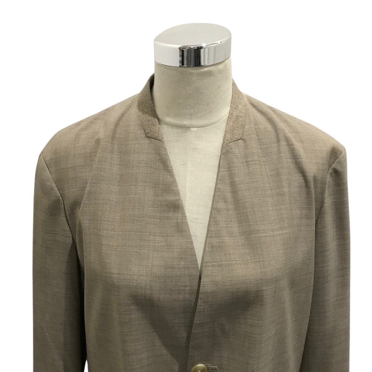 AURALEE(オーラリー) 【SUPER FINE TROPICAL WOOL NO COLLAR JACKET