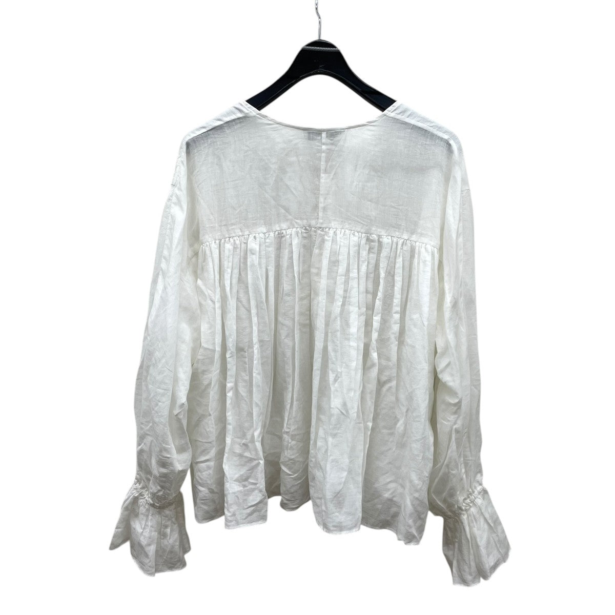 DEPAREILLE LINEN LACE UP BLOUSE B1152AFB321 古着・中古-2枚目のアイテム画像