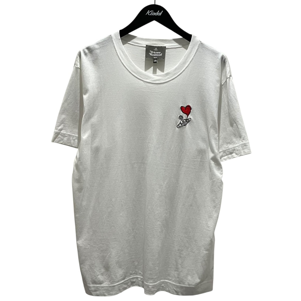 Vivienne Westwood man HEART BADGE ORB リラックス TシャツVW-LP-71505 古着・中古-1枚目のアイテム画像