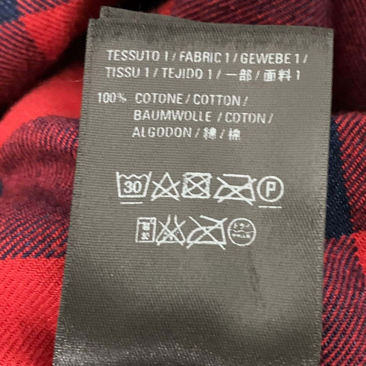 BALENCIAGA ダメージ加工チェック半袖シャツ560931 古着・中古-9枚目のアイテム画像