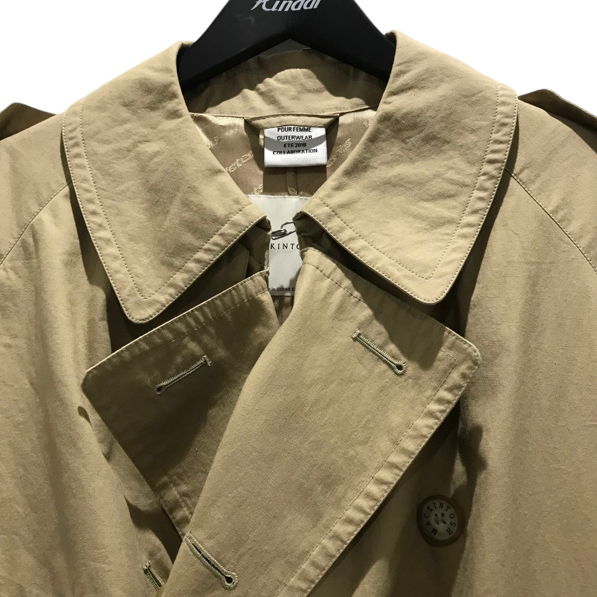 VETEMENTS×MACKINTOSH トレンチコートWSS18JA10 WSS18JA10 ベージュ