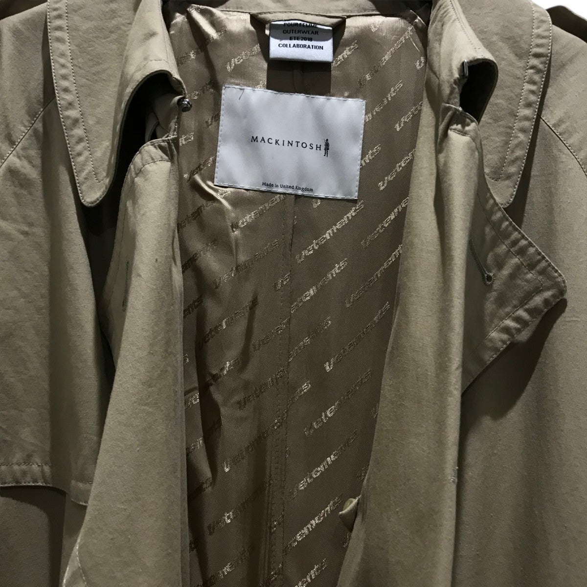 VETEMENTS×MACKINTOSH トレンチコートWSS18JA10 WSS18JA10 ベージュ