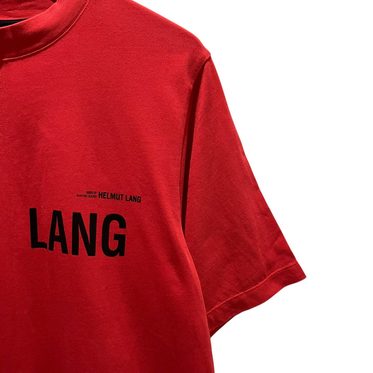★HELMUT LANGヘルムートラングカットアウトtシャツ赤 HELMUT LANG ヘルムートラング 半袖 赤 レッド 日本製 - メルカリ