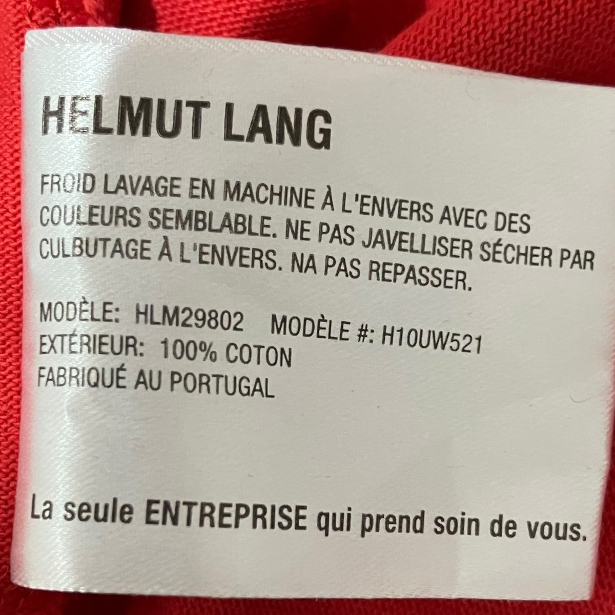 ★HELMUT LANGヘルムートラングカットアウトtシャツ赤 HELMUT LANG（ヘルムートラング）Tシャツ・カットソー 赤 サイズ:M/L