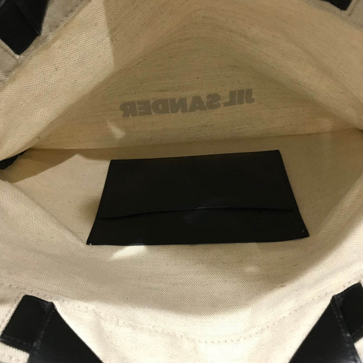 JIL SANDER レザー使い キャンバストートバッグJSPP850342 古着・中古-6枚目のアイテム画像