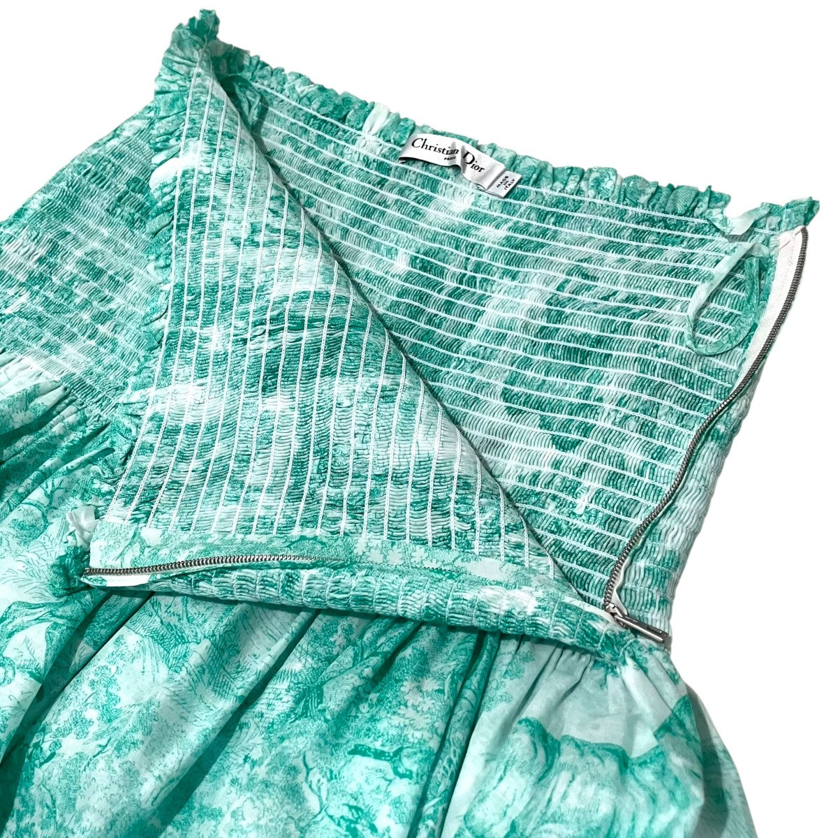 Christian Dior 【Aquamarina Sauvage Skirt】フリルスカート441J99A3877 古着・中古-5枚目のアイテム画像