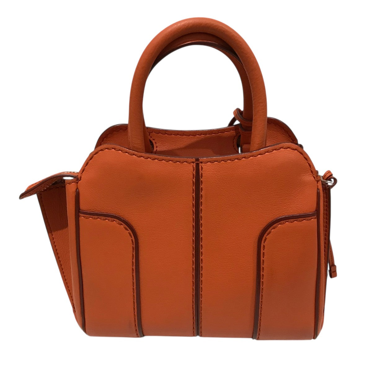 TOD'S(トッズ) Tタイムレスレザーキャンバスショルダーバッグ