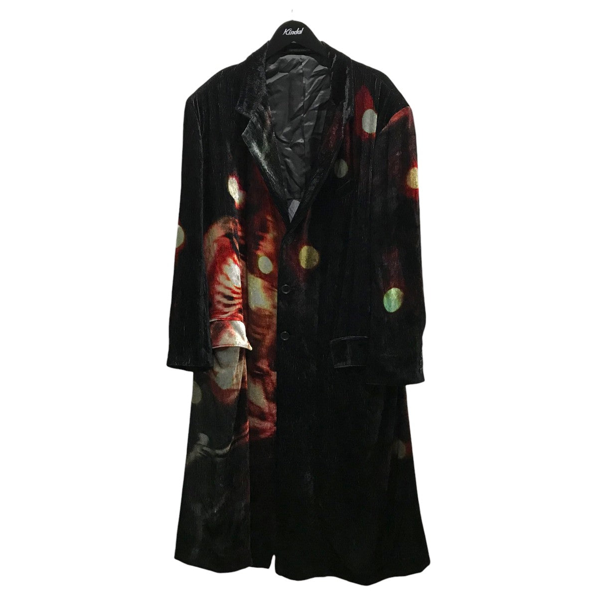 23SS【 Fighting柄 VELVET COAT】ファイティング柄 ベルベット ロング コートHZ-J45-438