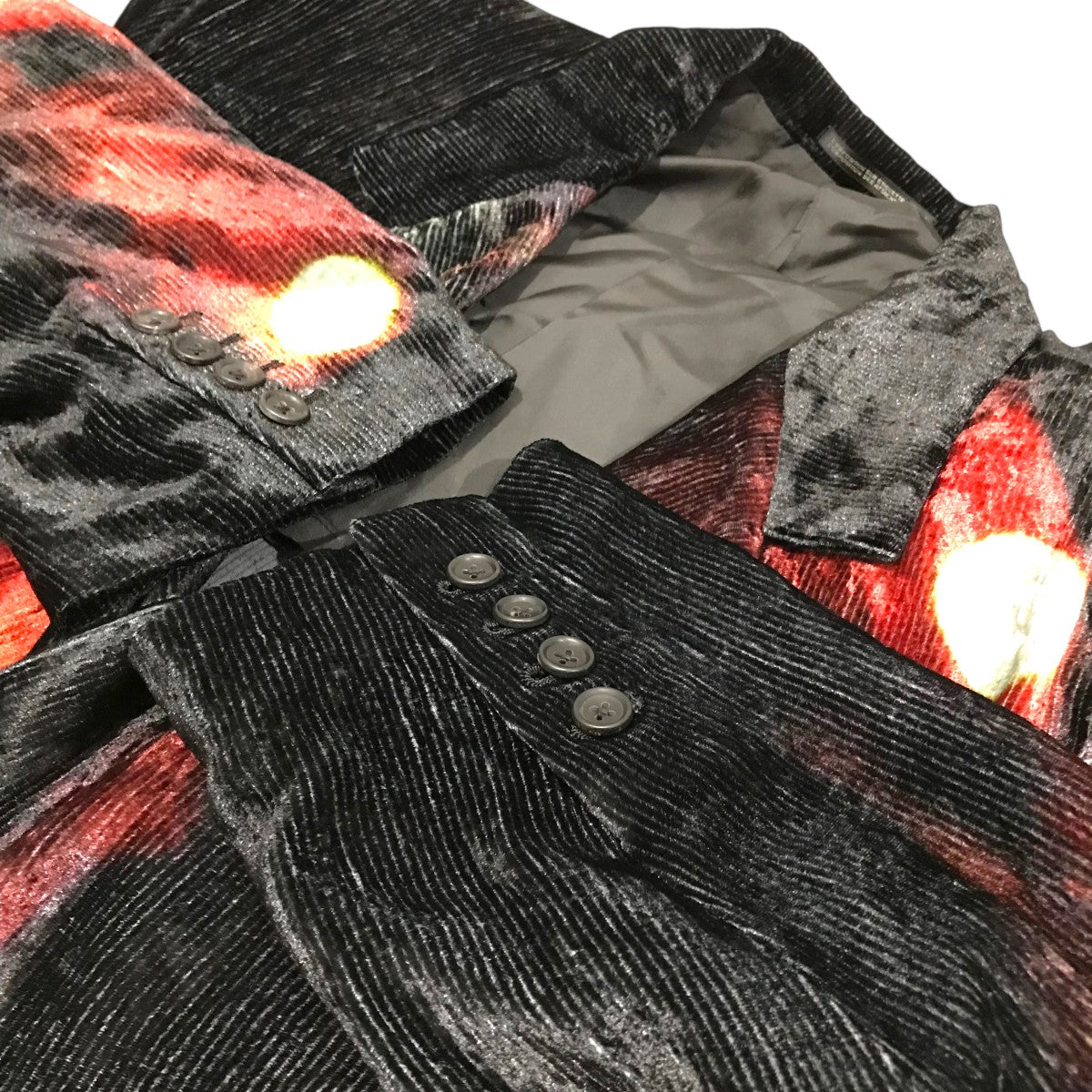 23SS【 Fighting柄 VELVET COAT】ファイティング柄 ベルベット ロング コートHZ-J45-438