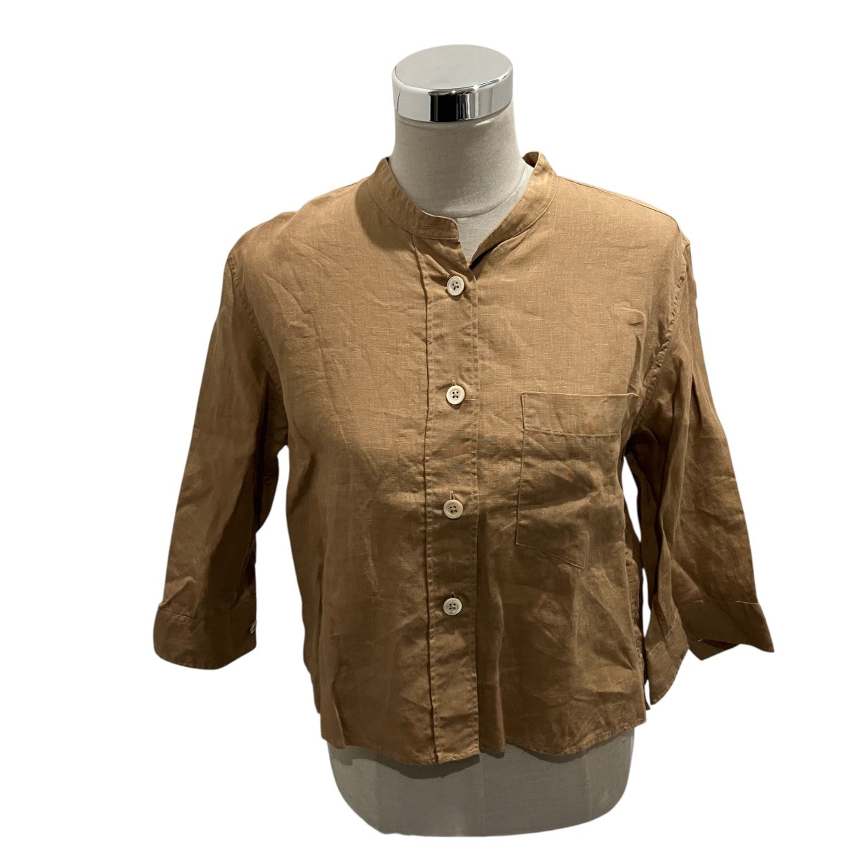 nao様 マーガレットハウエル　リネン ピンタック半袖シャツ ブラウス S MARGARET HOWELL(マーガレットハウエル) 【SHIRTING LINEN】リネン