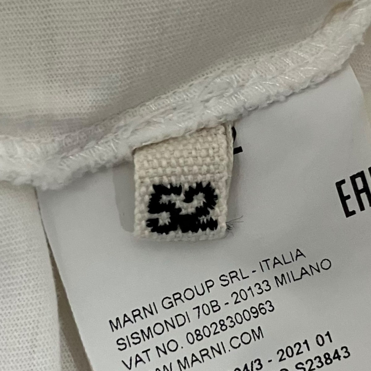 MARNI 21SSロゴTシャツHUMU0198PO 古着・中古-8枚目のアイテム画像