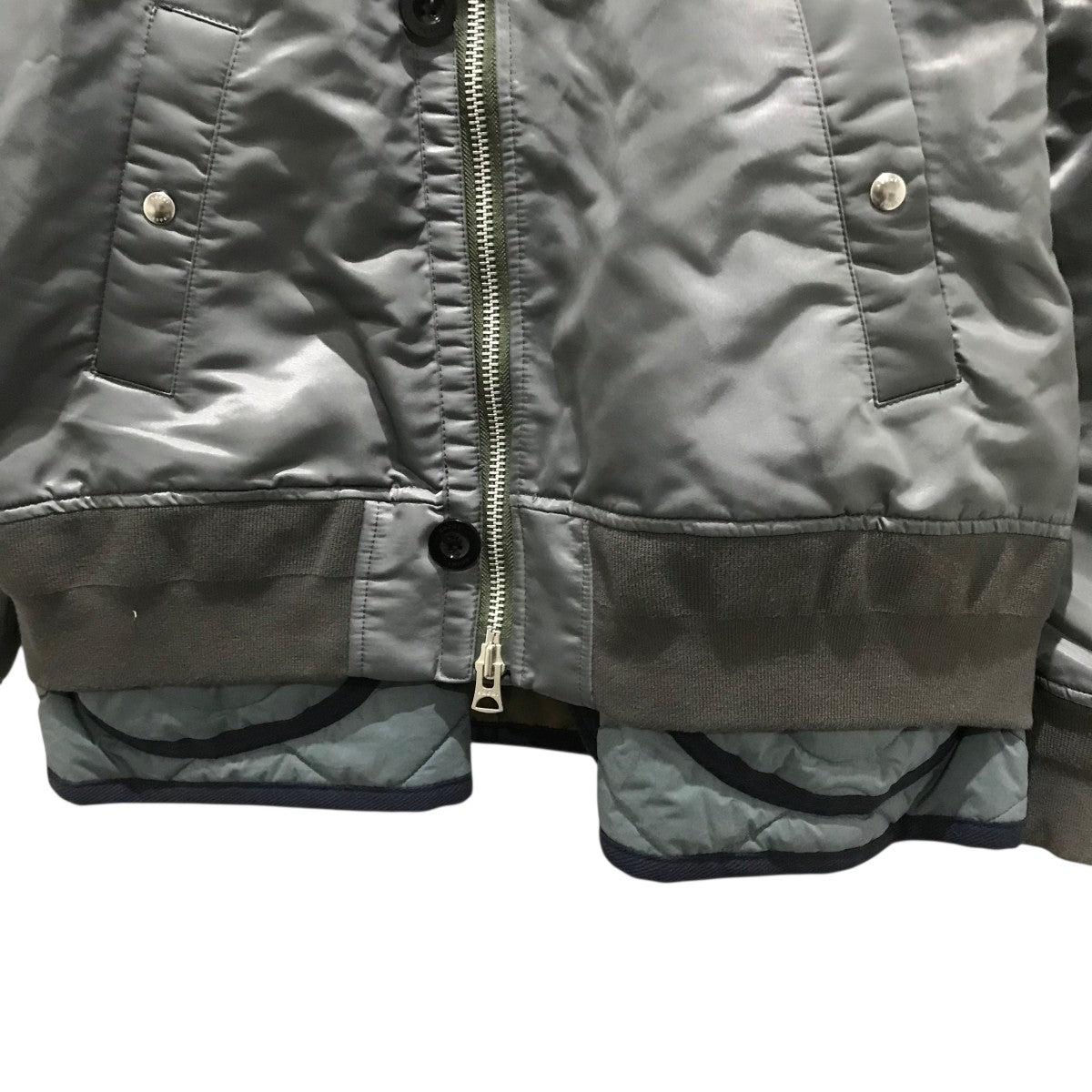 ジャケット・アウター sacai 22ss Nylon Twill Mix Blouson sacai(サカイ) M Nylon Twill Mix Blousonドッキングナイロンツイル