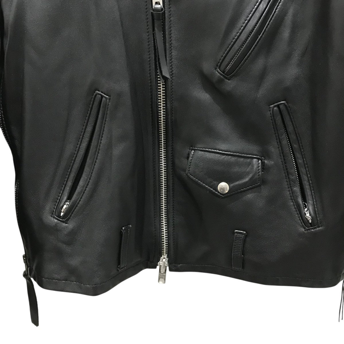 MSSD ブラック ダブルライダースジャケット 80's ルイスレザー【S】NEVADA ダブル ライダースジャケット