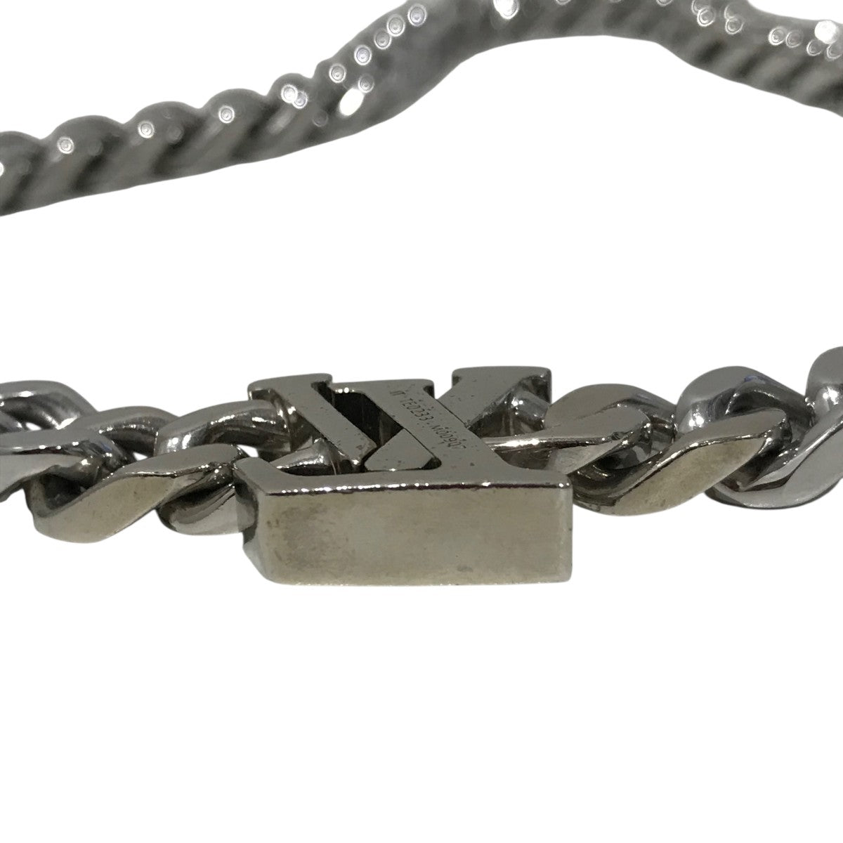 Louis Vuitton ロゴチェーンネックレス 美品 ルイヴィトン LOUIS VUITTON ロゴマニア ネックレス