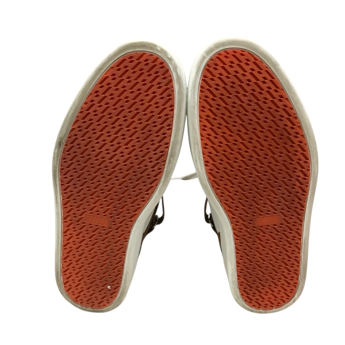 HERMES(エルメス) ハイカットスニーカー ホワイト×ブラウン