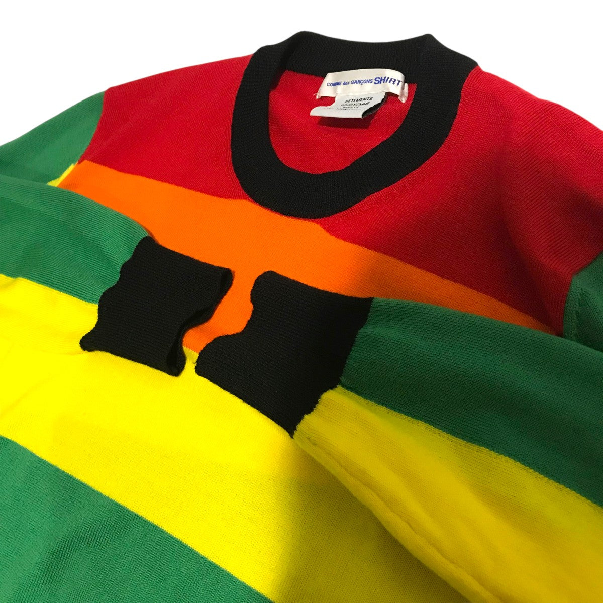 COMME des GARCONS SHIRT×VETEMENTS ボーダーニットMSS17CDG7