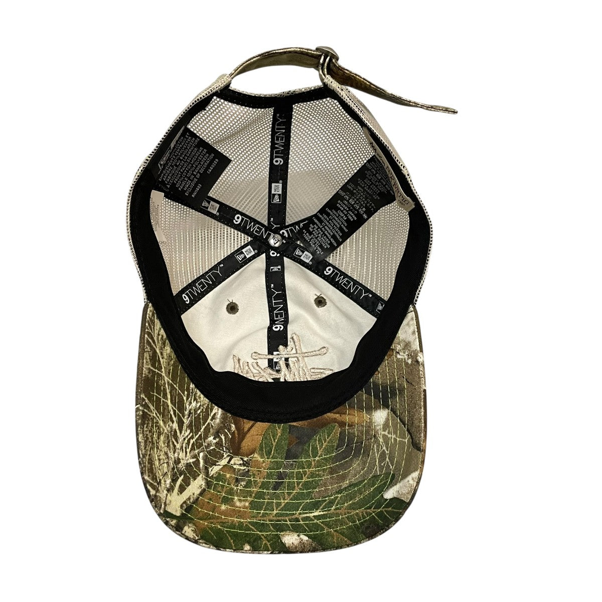 New Era×stussy メッシュキャップ 1311126 1311126 ベージュ×グリーン