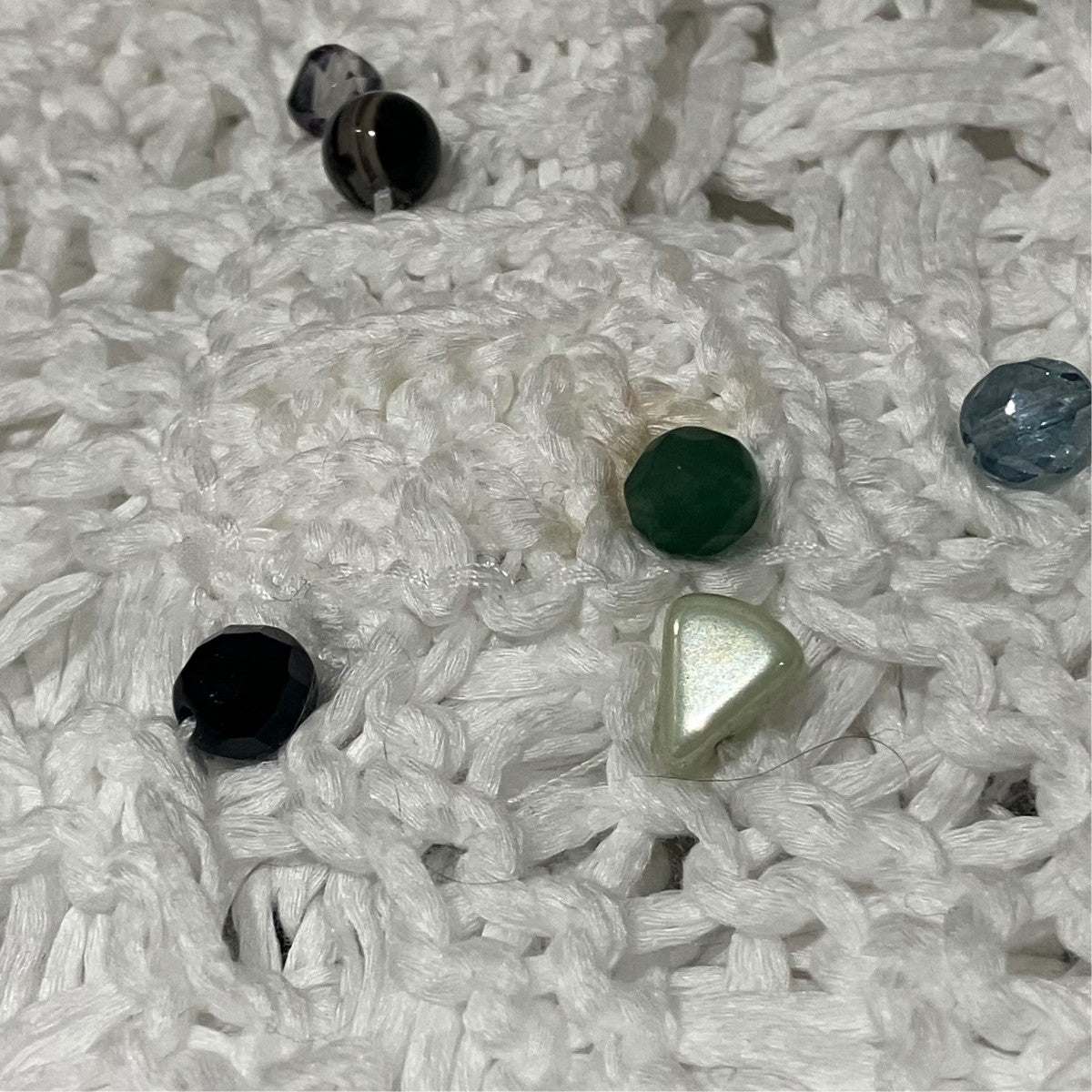 AKIRA NAKA Gerda glass beads＆oresベストES2554-WH 古着・中古-6枚目のアイテム画像