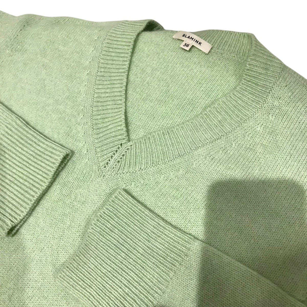 BLAMINK 【カシミヤ７ＧＶネックロングスリーブ】Vネックニット7913-230-0309 古着・中古-6枚目のアイテム画像