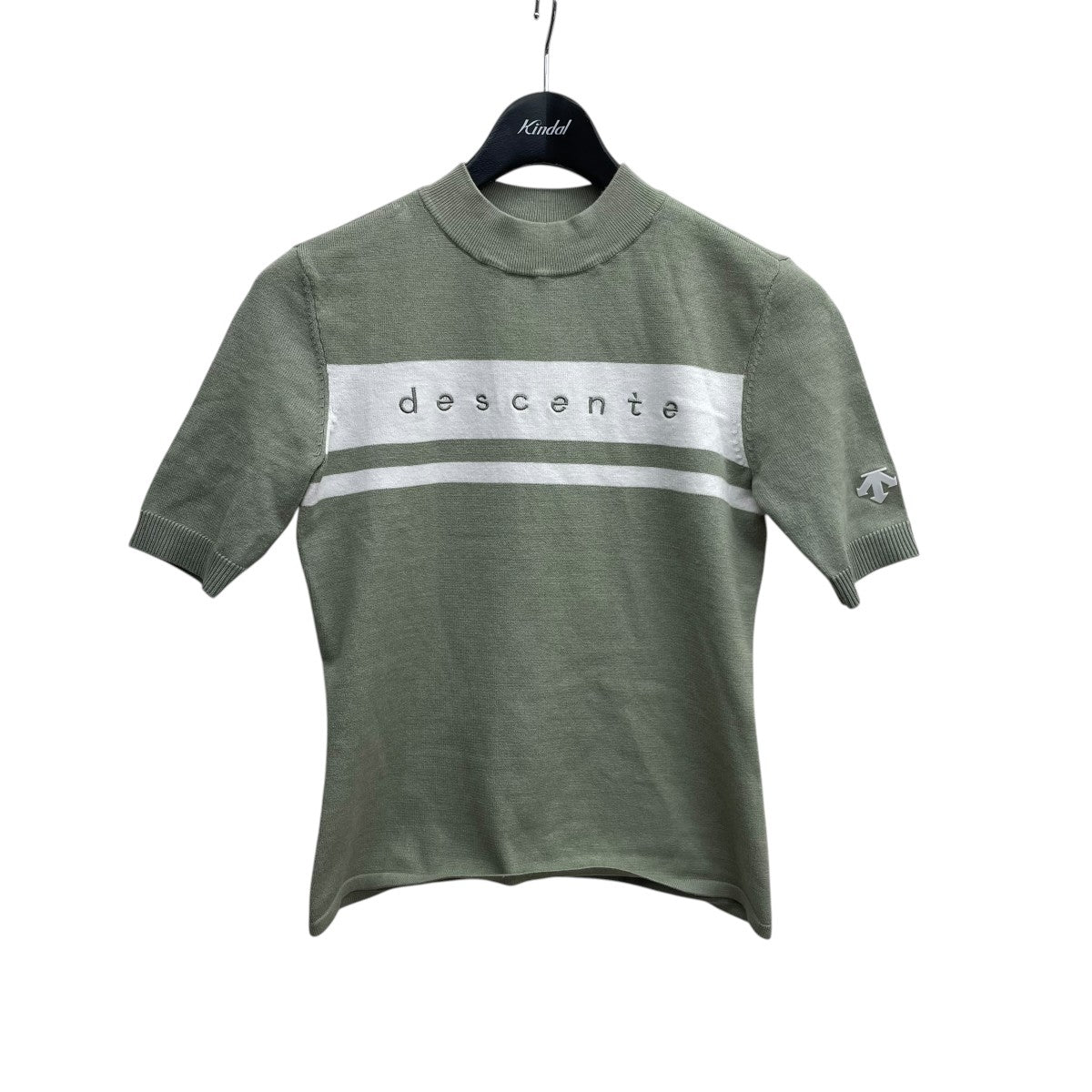 DESCENTE GOLF モックネックニット半袖シャツDGWXJA10 古着・中古-1枚目のアイテム画像