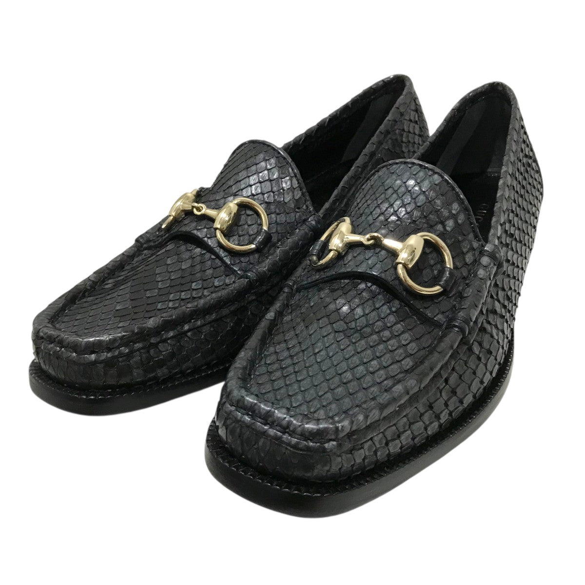 グッチ　ホースビット　ローファー　シェリーライン　39 1/2サイズ 黒 GUCCI(グッチ) シェリーライン ホースビットレザーローファー ブーツ