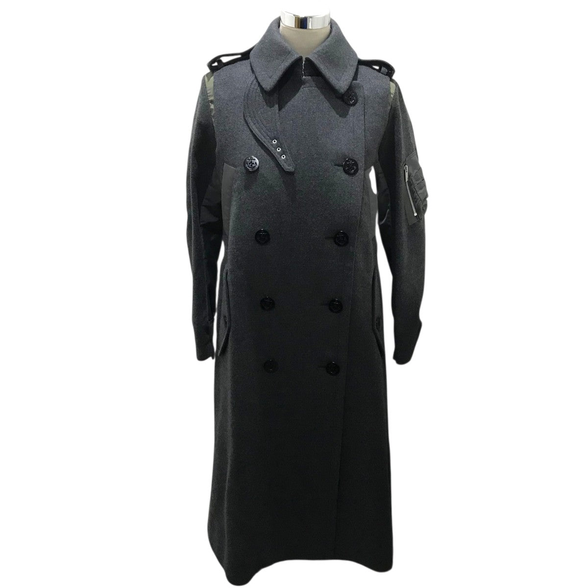 sacai(サカイ) 22AW【Wool Melton Coat】ウール メルトン ドッキング