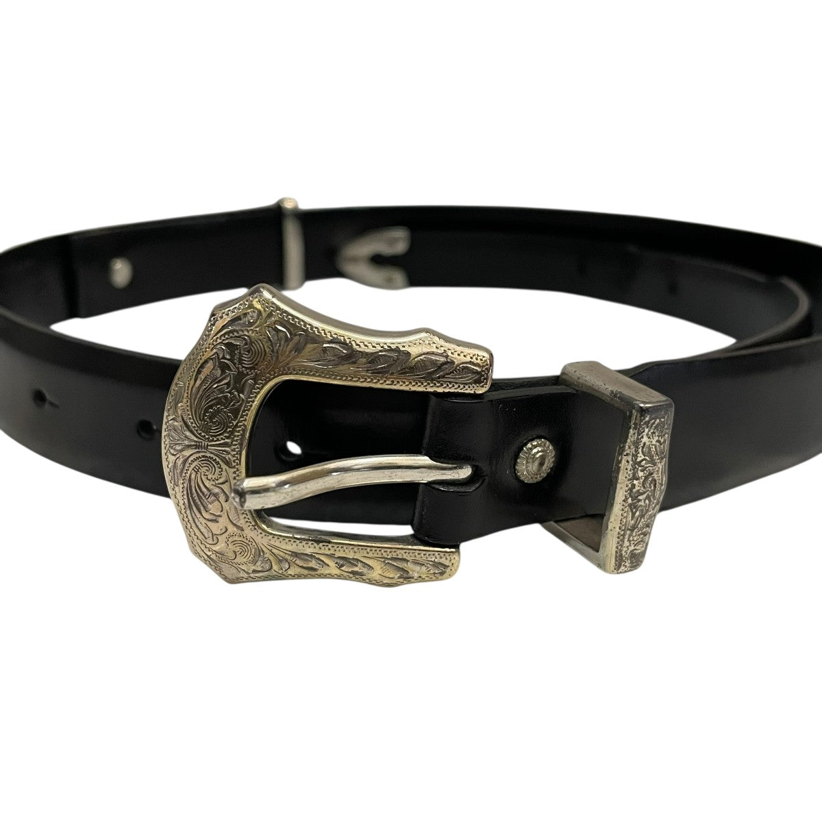 トーガビリリース TOGA VIRILIS ウエスタン ダブルバックル ベルト TOGA VIRILIS(トーガヴィリリース) ウエスタンバックルベルト ブラック