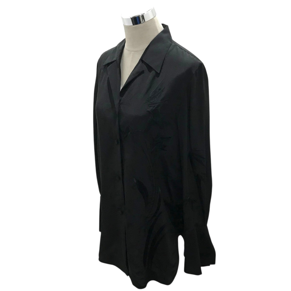 mame kurogouchi(マメクロゴウチ) 25AW【Silk Cupra Floral Embroidery