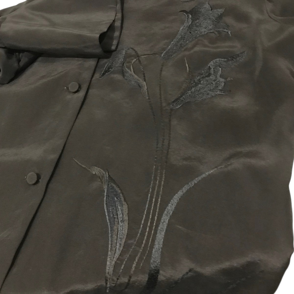mame kurogouchi(マメクロゴウチ) 25AW【Silk Cupra Floral Embroidery