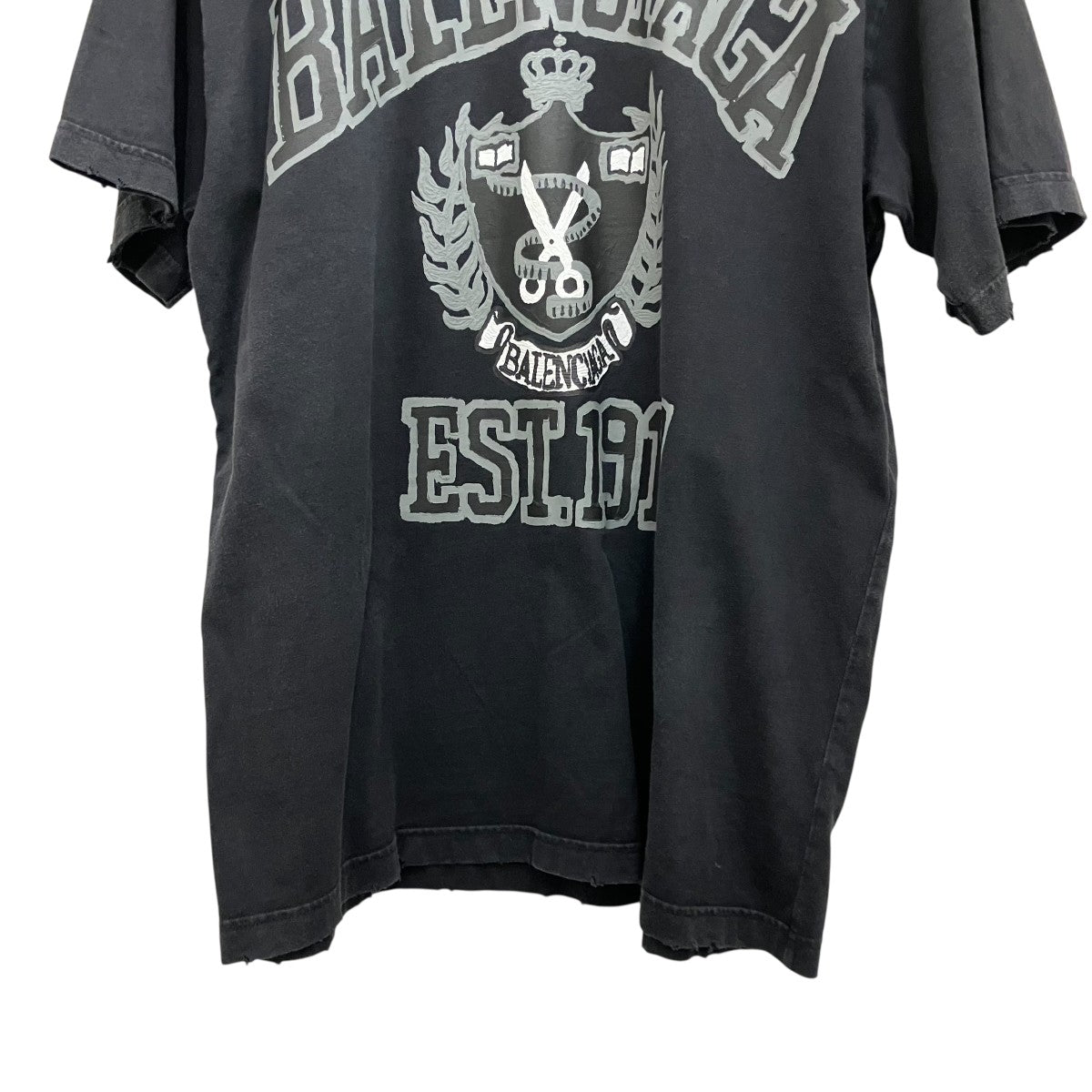 BALENCIAGA カレッジロゴペイントTシャツ739784 古着・中古-4枚目のアイテム画像
