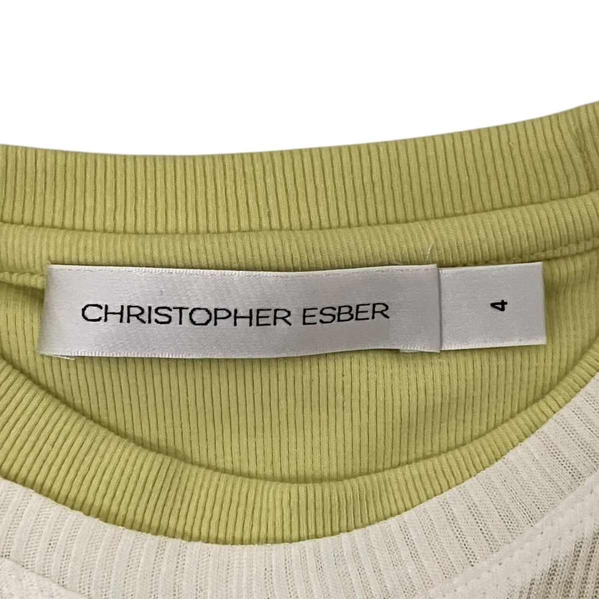 CHRISTOPHER ESBER 25SSレイヤードデザインリブTシャツ 古着・中古-7枚目のアイテム画像