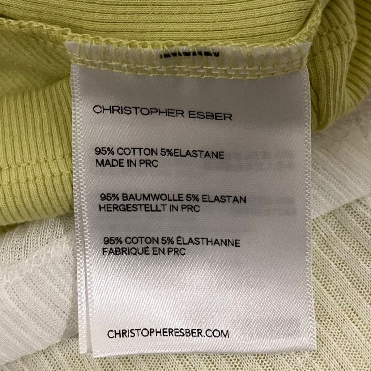 CHRISTOPHER ESBER 25SSレイヤードデザインリブTシャツ 古着・中古-8枚目のアイテム画像