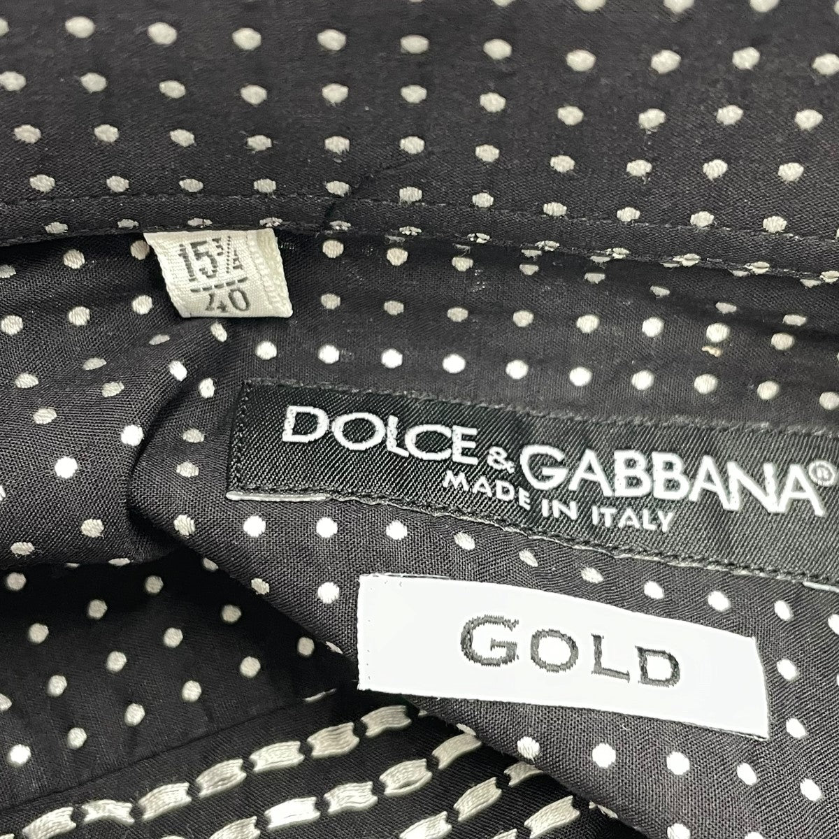 DOLCE ＆ GABBANA GOLDドットシャツG5AR3T 古着・中古-6枚目のアイテム画像