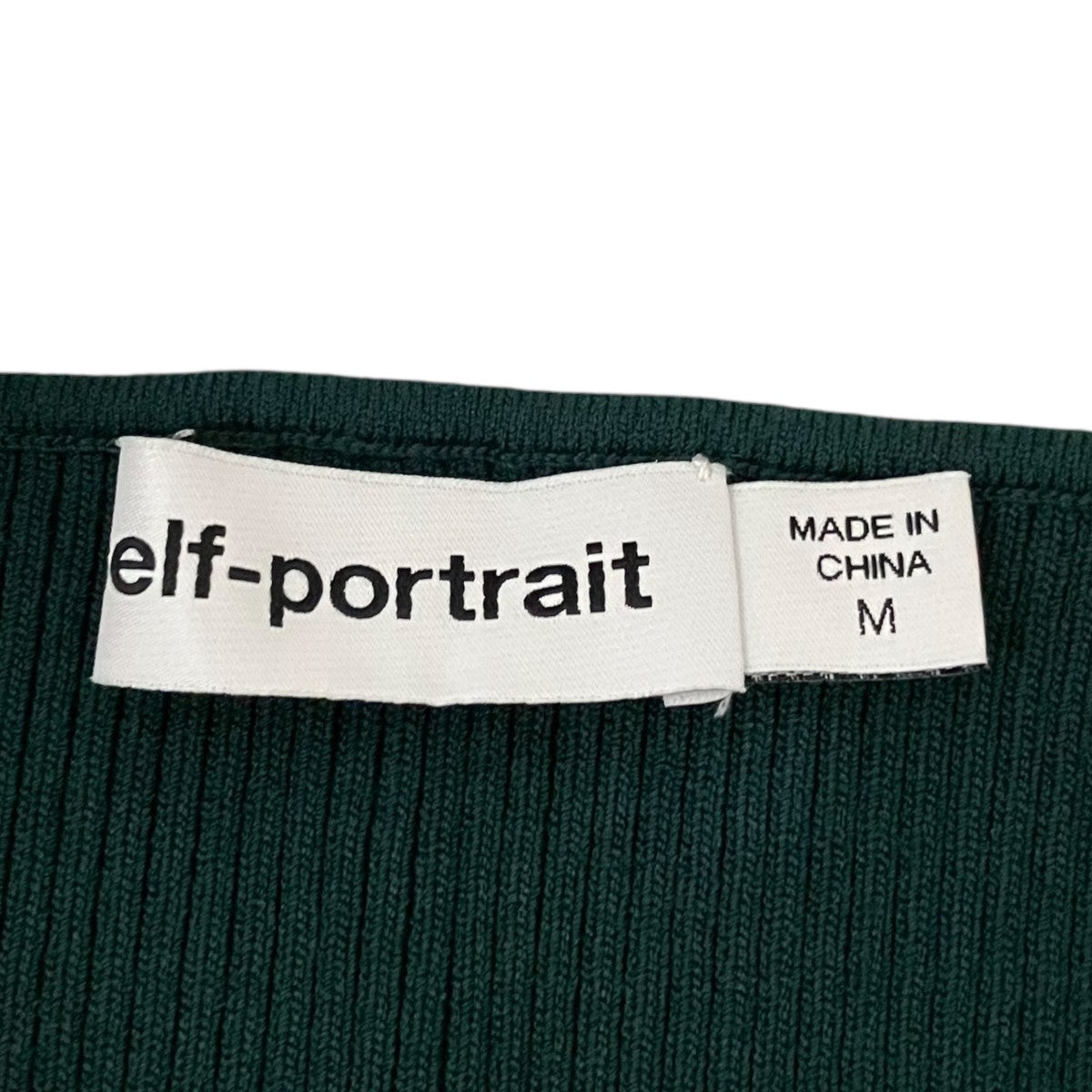 SELF PORTRAIT(セルフポートレイト) レース切替ニットワンピースAW21