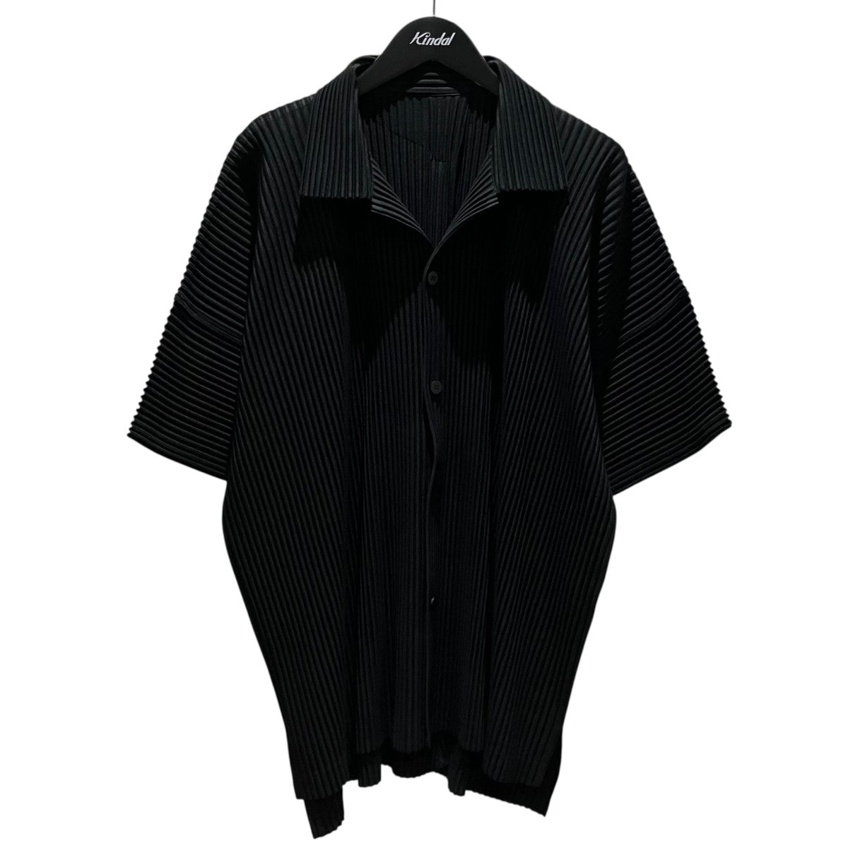 HOMME PLISSE ISSEY MIYAKE プリーツオープンカラー半袖シャツHP53JJ072 古着・中古-1枚目のアイテム画像