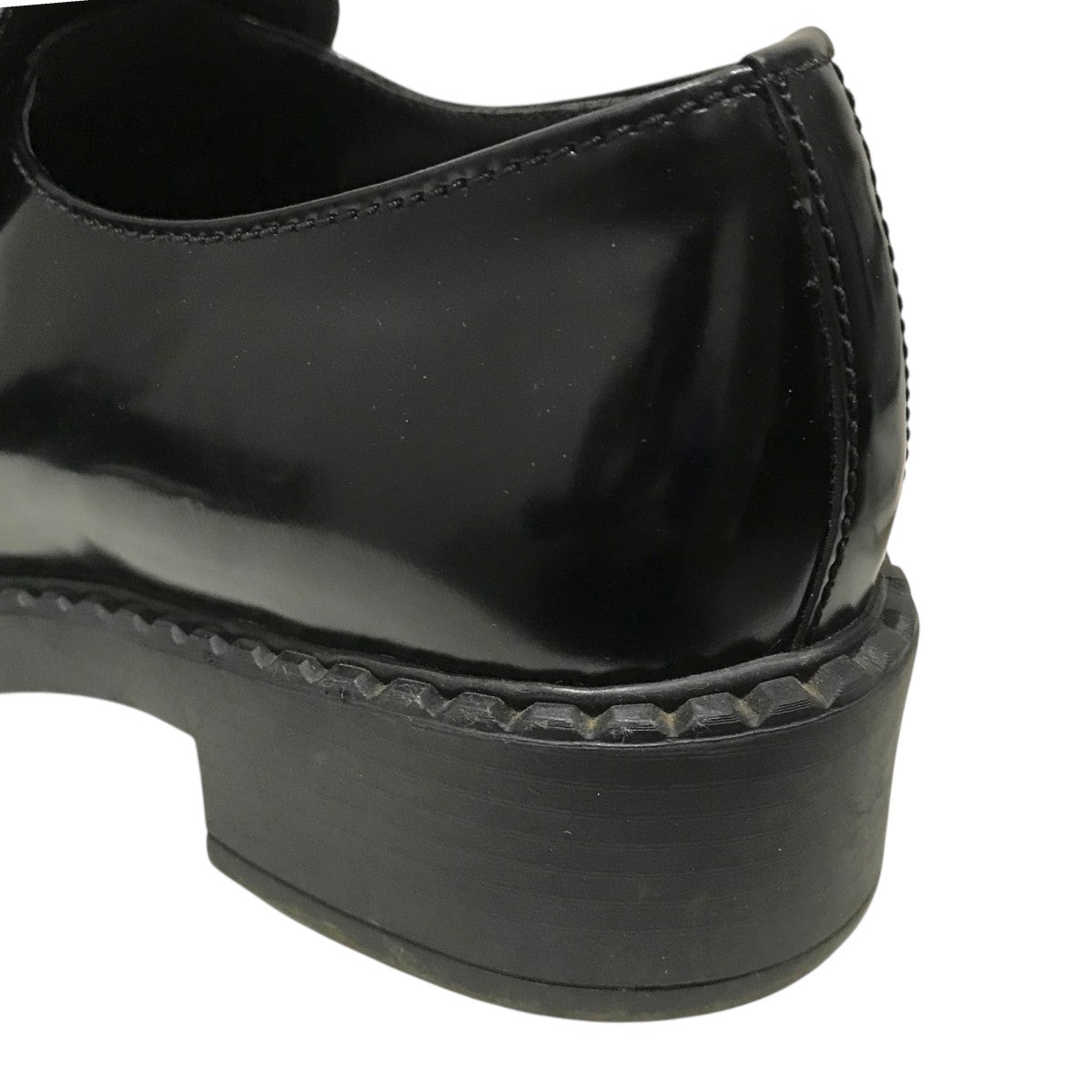 PRADA(プラダ) ブラッシュドレザーシューズ ブラック サイズ 37
