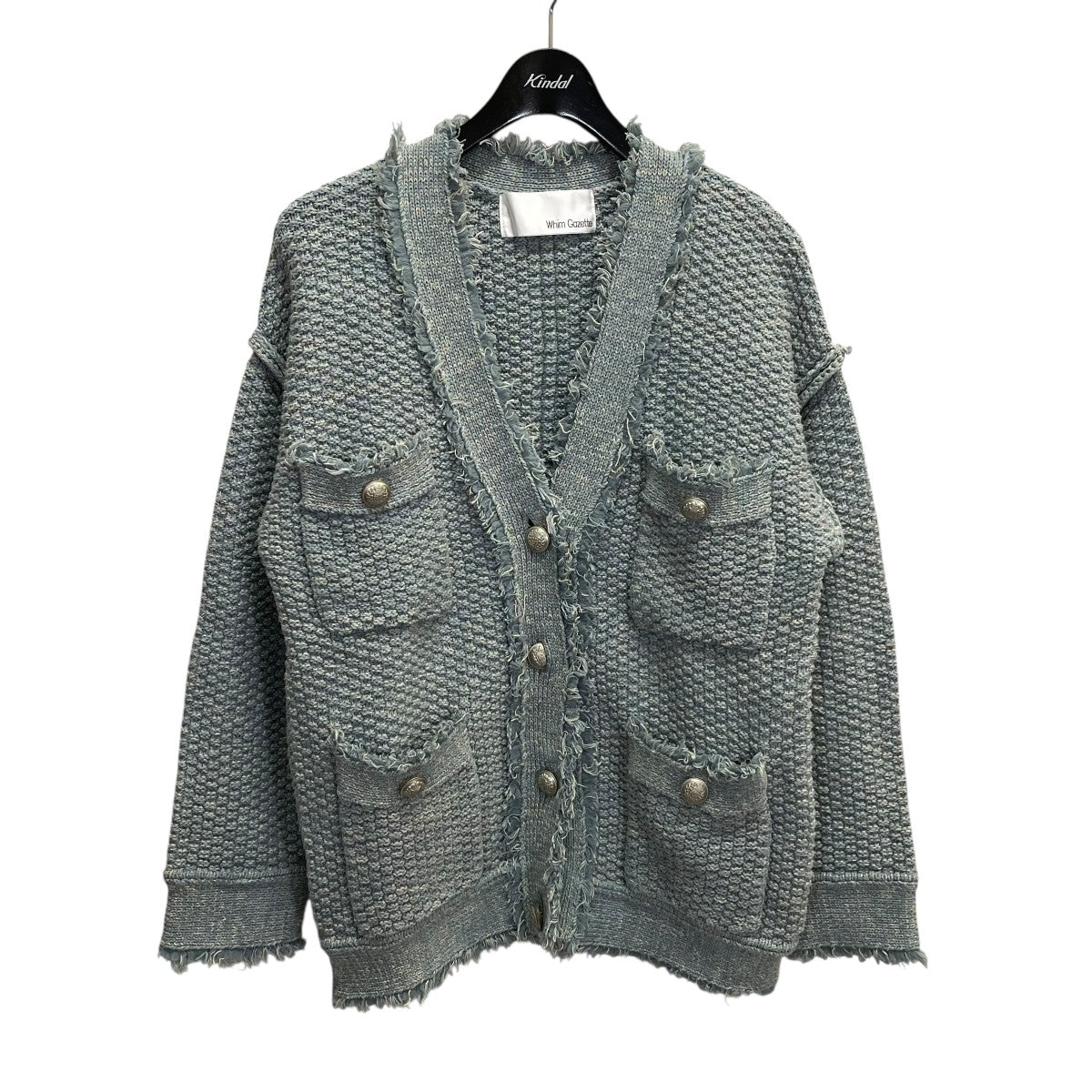 TWEEDYニットジャケットフリンジカーディガンWGZ1041107A0007