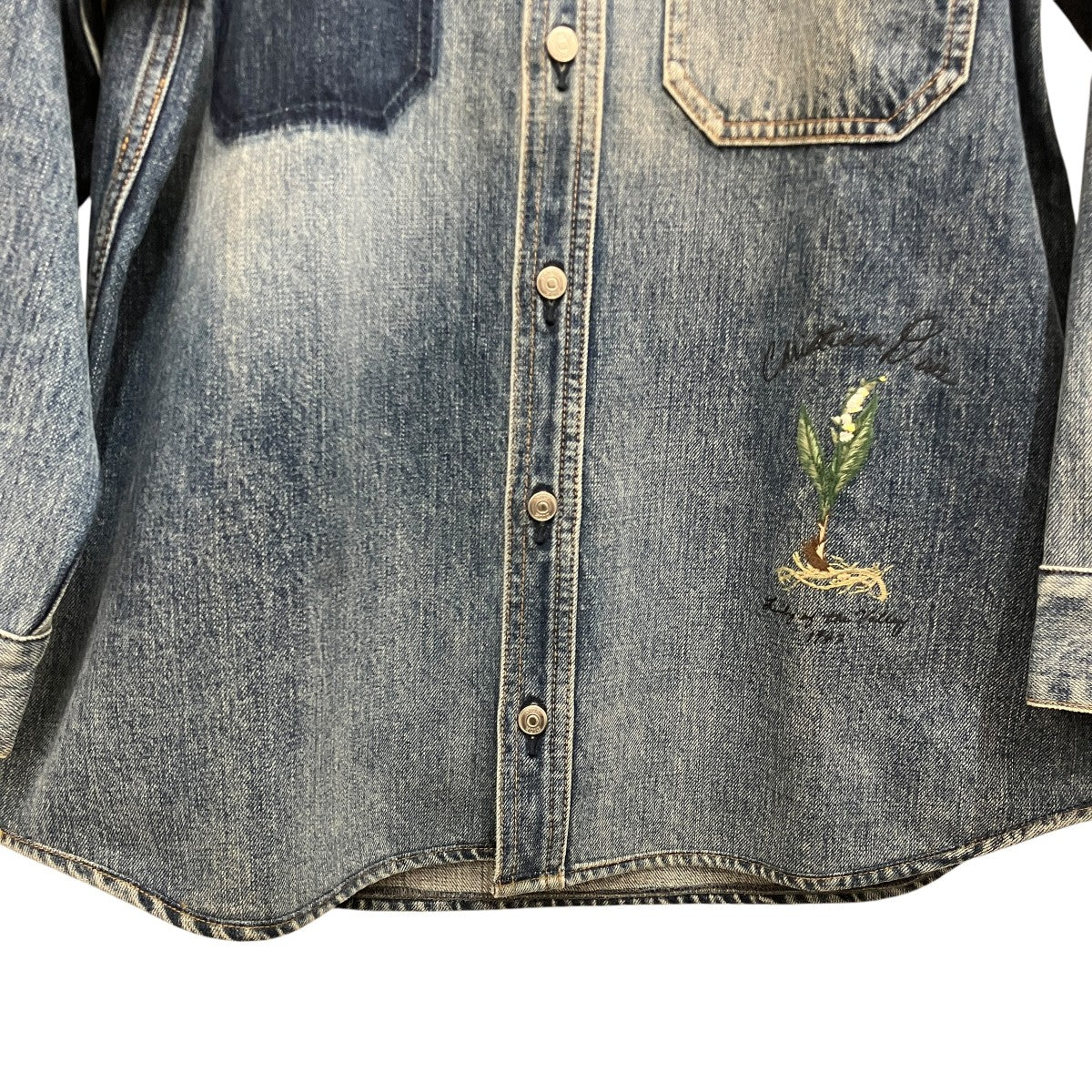DIOR 刺繍デニムシャツ493D587AY552 古着・中古-4枚目のアイテム画像