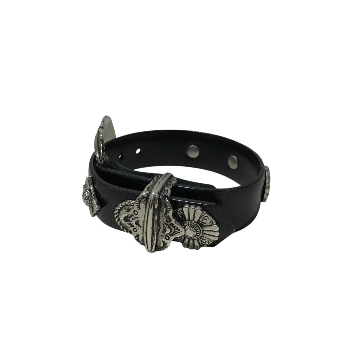 TOGA pulla ブラックレザーブレスレット Toga Pulla: ブラック Double レザー バングルブレスレット