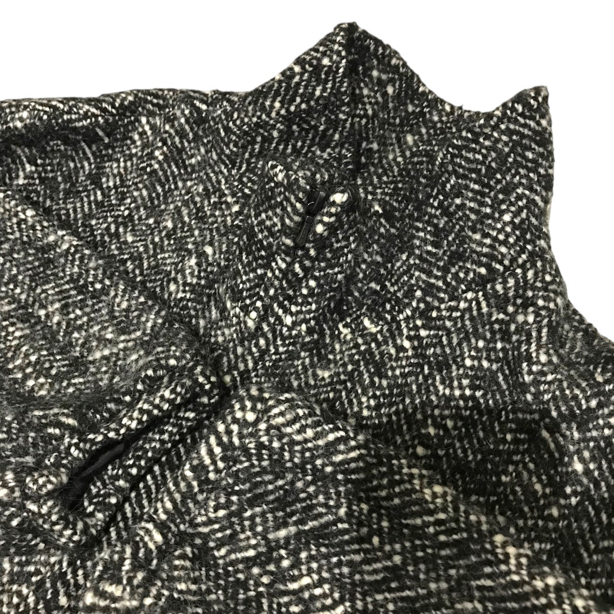 HEUGN　COAT069 HEUGN(ユーゲン) ウールヘリンボーンツィードスタンドカラーブルゾン