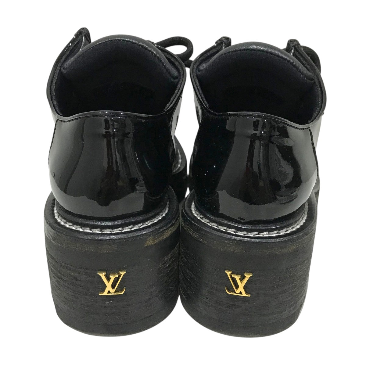 LOUIS VUITTON パテントレザーレースアップシューズ 古着・中古-3枚目のアイテム画像
