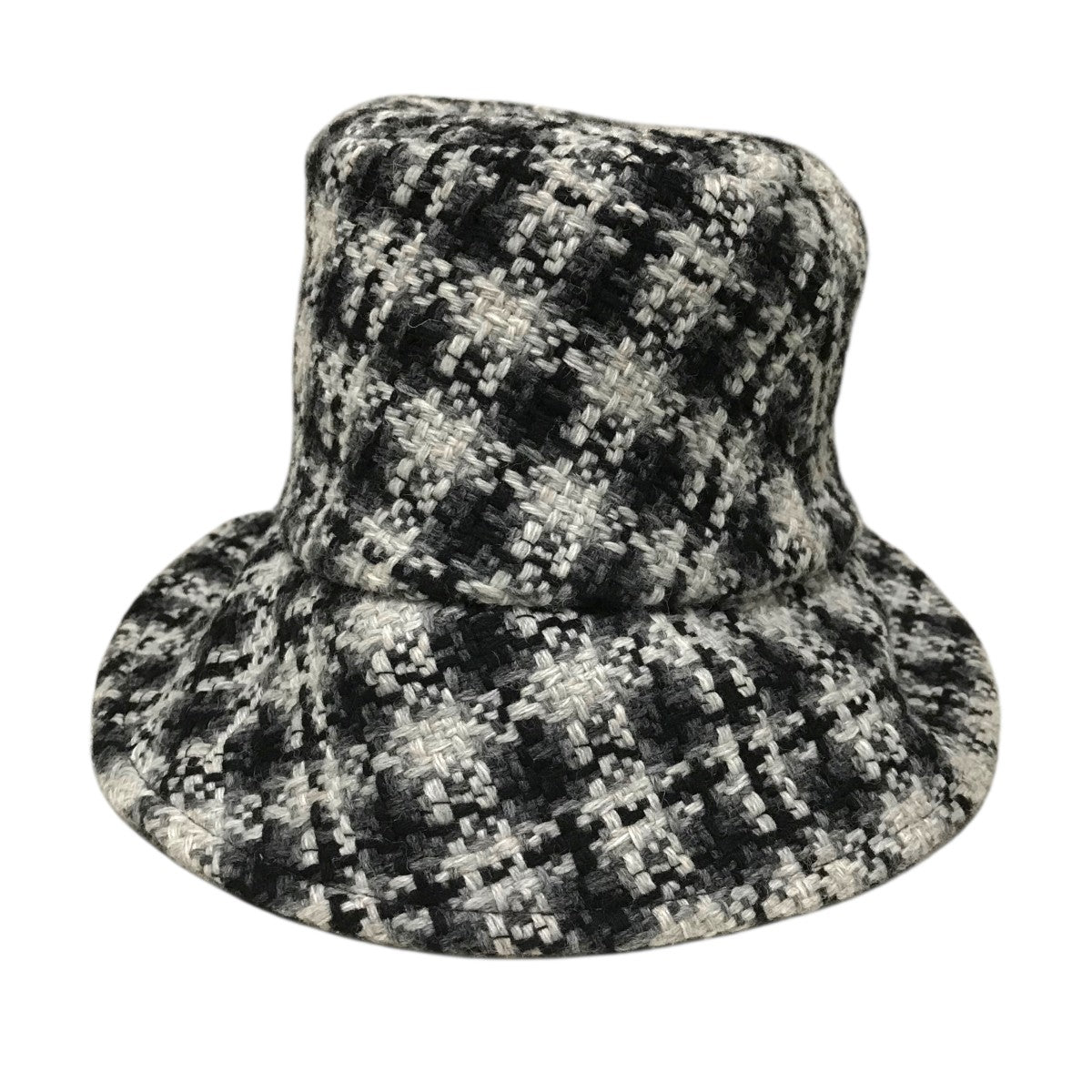 CHANEL(シャネル) 【21B】ツイードバケットハット ブラック×グレー