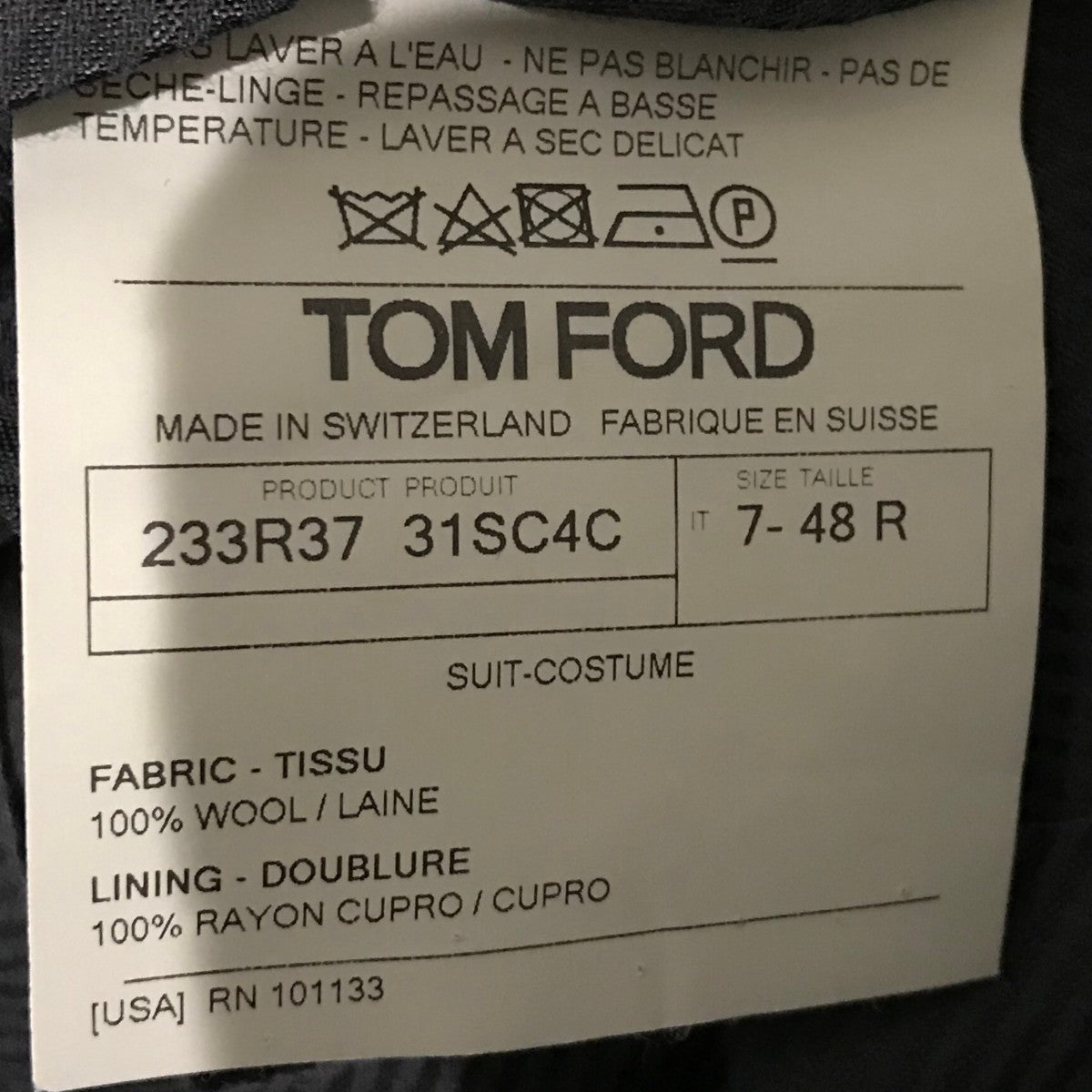 TOM FORD チェック3ピース31SC4C 古着・中古-9枚目のアイテム画像