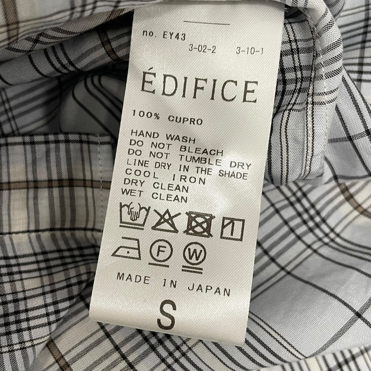 EDIFICE 25SSチェックシャツ25-050-300-6030-1-0 古着・中古-5枚目のアイテム画像