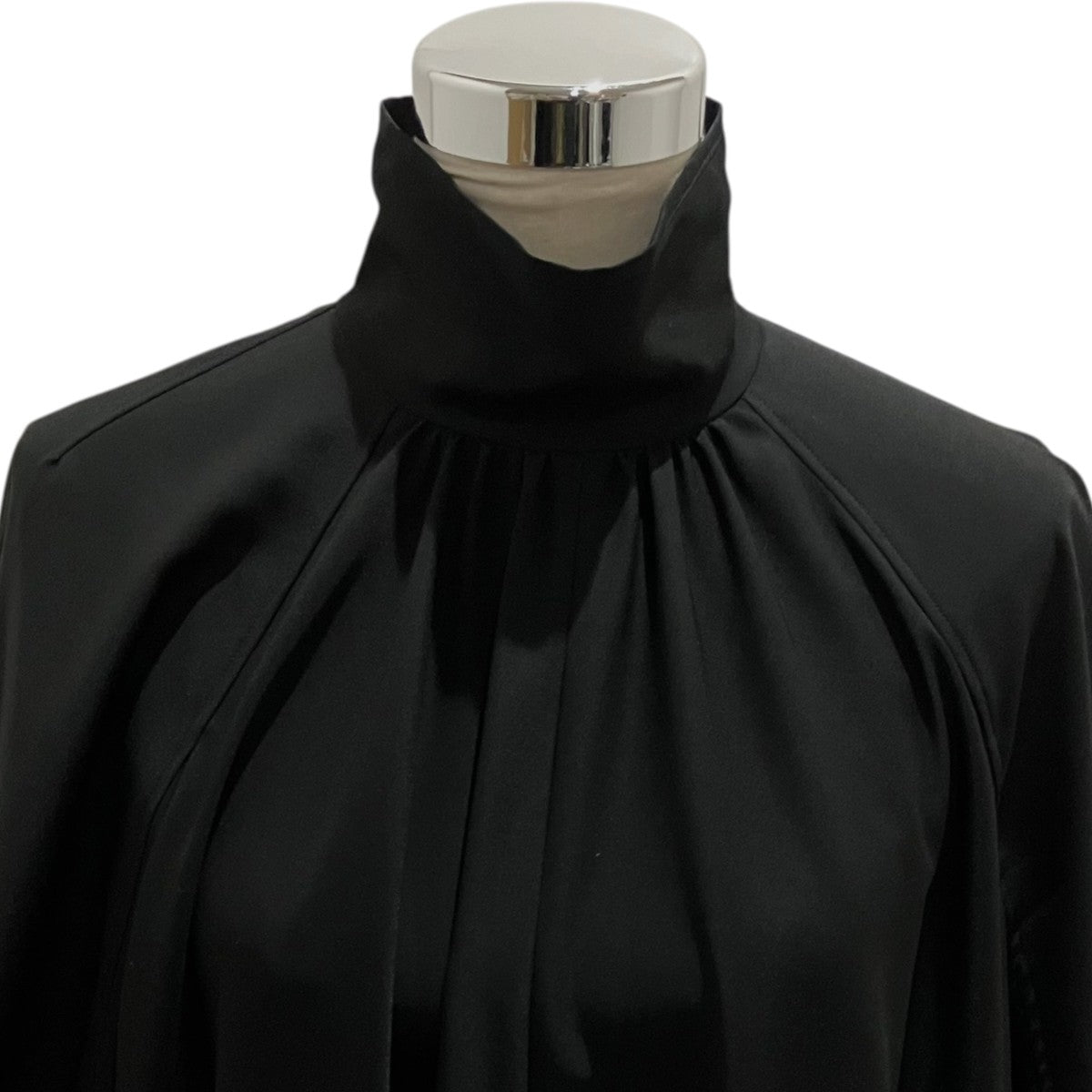 ENFOLD黒 ワンピース 半袖 36 ENFOLD(エンフォルド) 【Comfortable Twill】半袖ワンピース300FS133