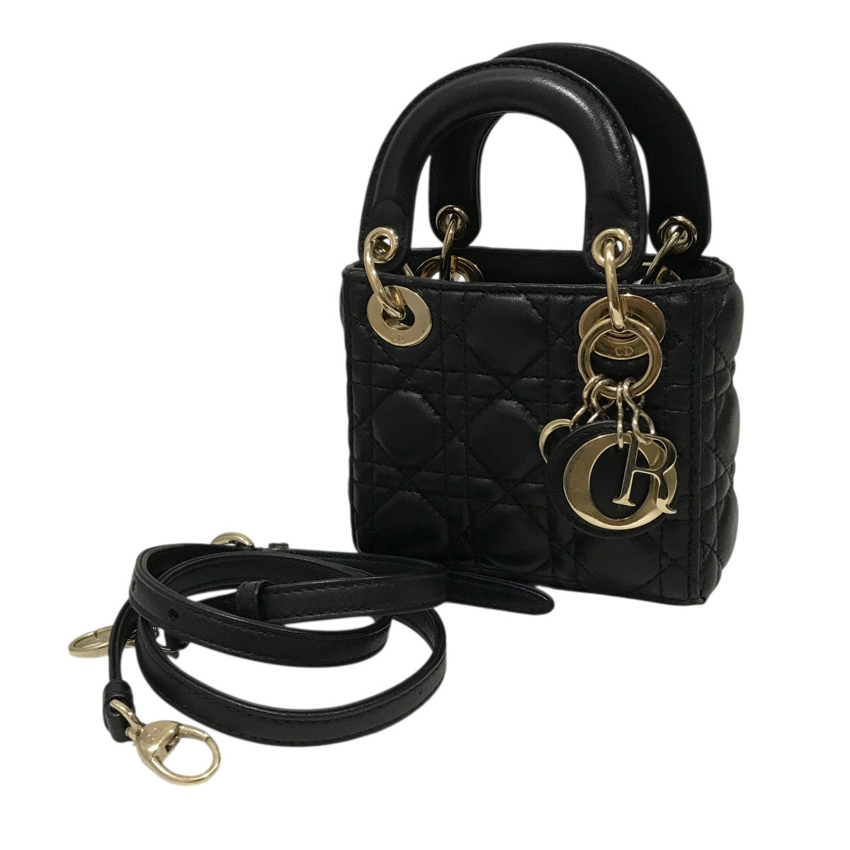 Christian Dior Lady Dior マイクロバッグS0856ONGE M900 古着・中古-1枚目のアイテム画像