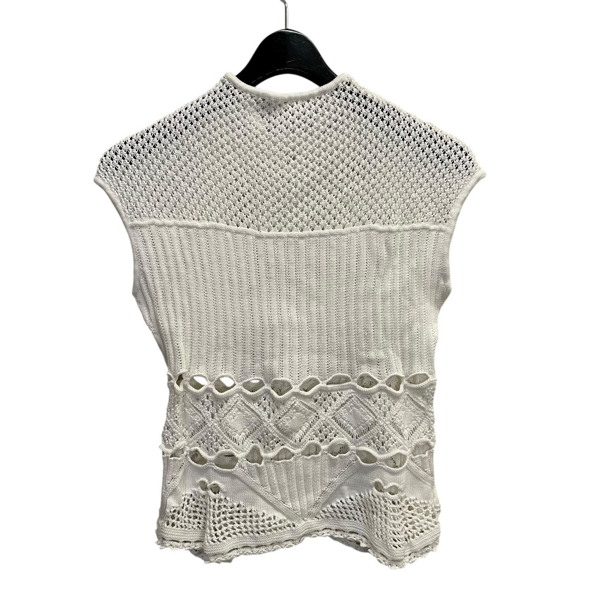 mame kurogouchi Cotton Lace Sleeveless Knitted TopニットMM24SS-KN063 古着・中古-2枚目のアイテム画像