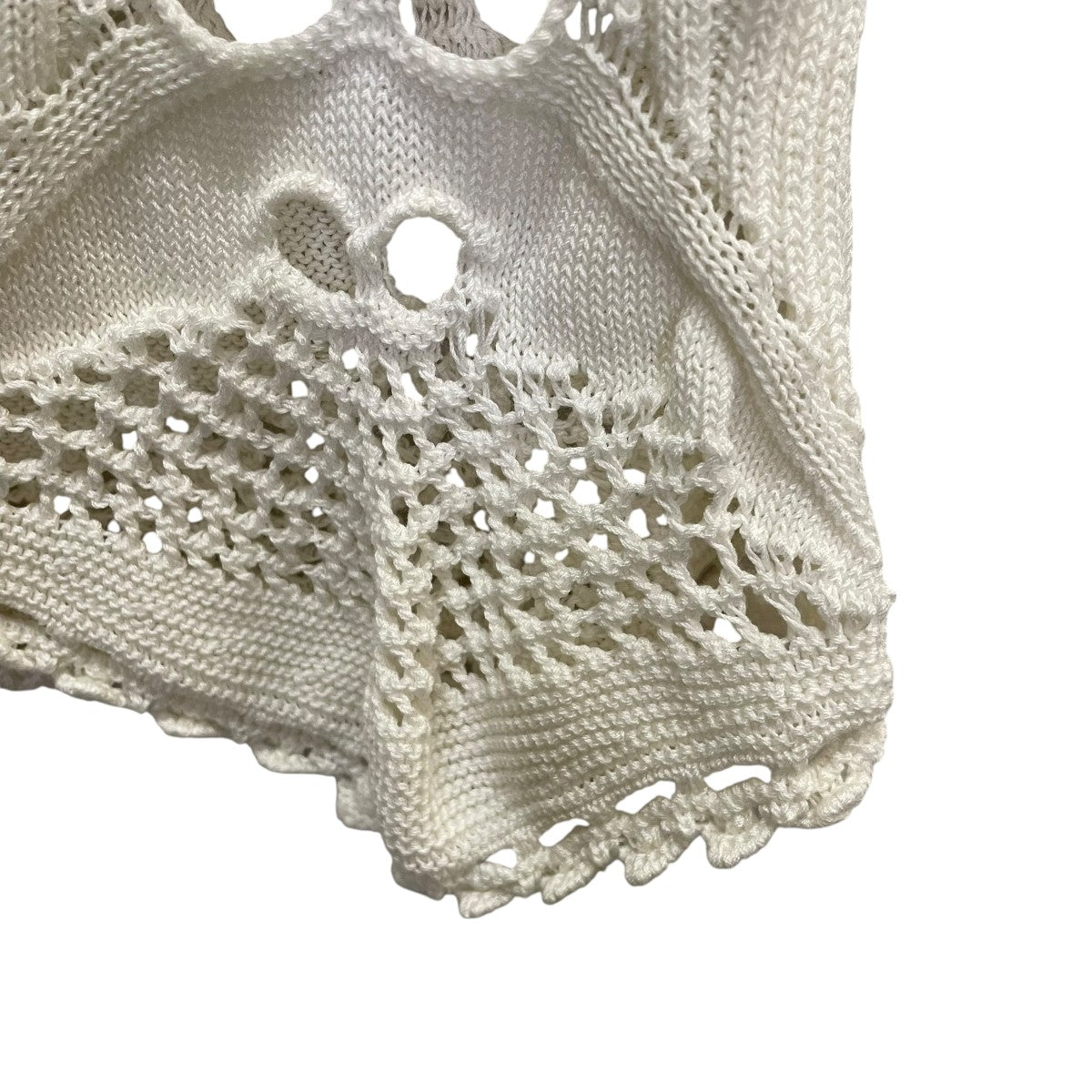 mame kurogouchi Cotton Lace Sleeveless Knitted TopニットMM24SS-KN063 古着・中古-4枚目のアイテム画像