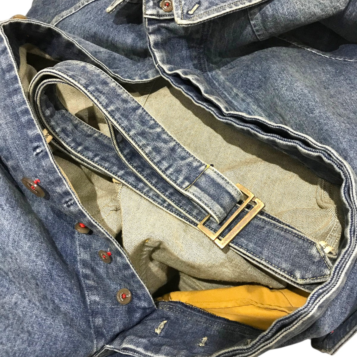 ベルト付属デニムオールインワンRQ25SS-OP06